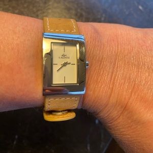 Lacoste watch with leather band